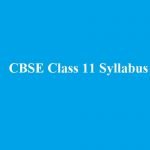 cbse class 11 syllabus